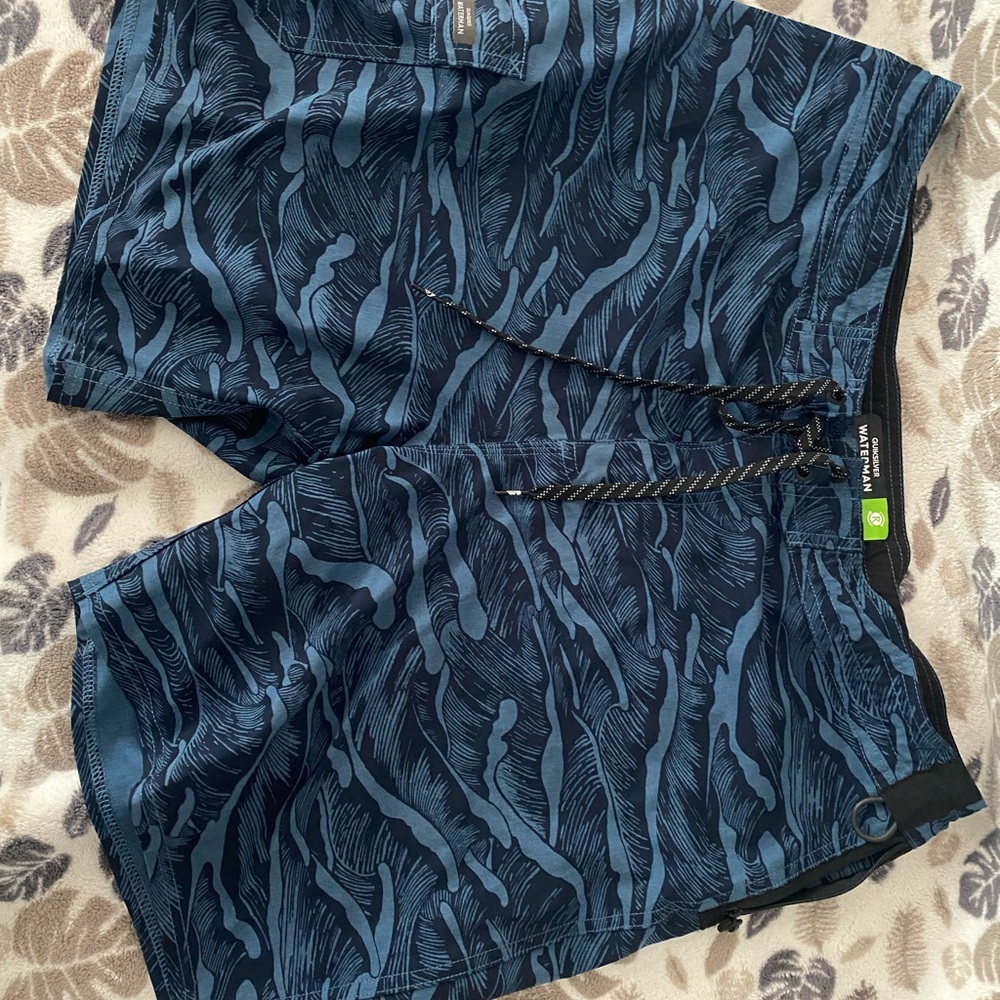 Quiksilver Blue Patterned Hybrid Shorts
